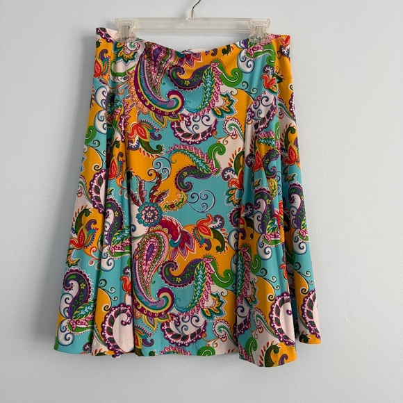 Lauren Ralph Lauren Women’s Paisley Print Short Skirt Size M - Picture 1 of 6
